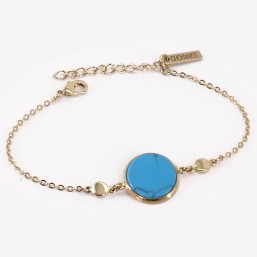 bracelet with Gems Stones, Made In France. CHORANGE French Designer Fashion Jewelry.