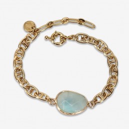 Chain bracelet size 15cm + extention
gemstone : amazonite-lapis lazuli-pink jade-jasper-labradorite