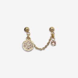 tiRONDE - earring with chain