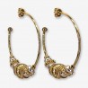 hoops earring gold plated made in France