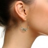 boucle d'oreille créole tendance en métal plaqué or bijou fantaisie Chorange