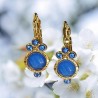 boucle d'oreille fantaisie dorée avec une dormeuse par Chorange créateur