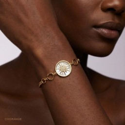 bracelet fantaisie or et nacre