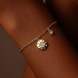 bracelet de créateur fabriqués à la main à Cannes dorés à l’or fin 24 carats - disponible à vente en gros aux professionnels